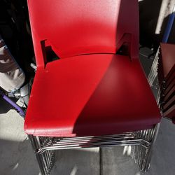 metal and plastic chairs 