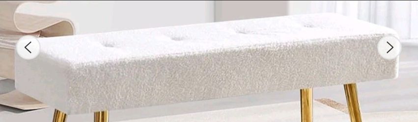 Modern Tufted Velvet Ottoman Bench *only*