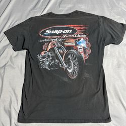 Black Snap On Graphic Tee