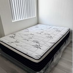 Queen Size Pillow Top Bamboo Brand Mattress New 