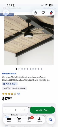 52” ceiling fan