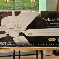 Hunter White Outdoor Ceiling Fan (Orchard Park)