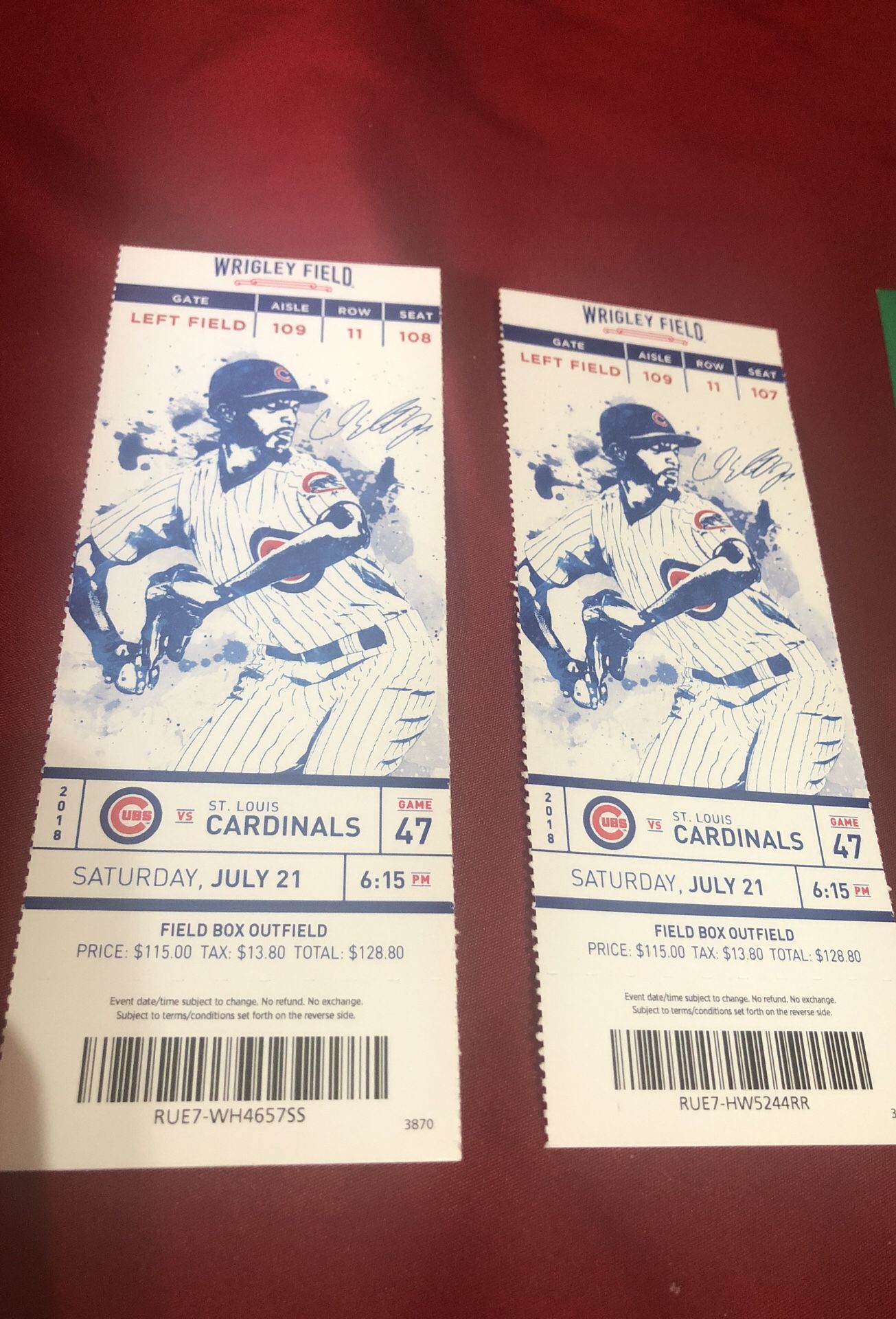Baseball tickets