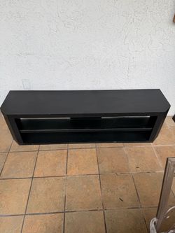 TV stand with glass shelf 65” x 16” x 17.5”