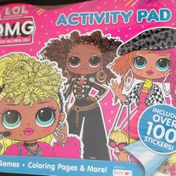 Lol Surprise  O.M.G    Jumbo Activity  Pad Over 100 Stickers And Other Accessories