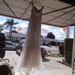 Anny Lee Ivory Wedding Gown Size