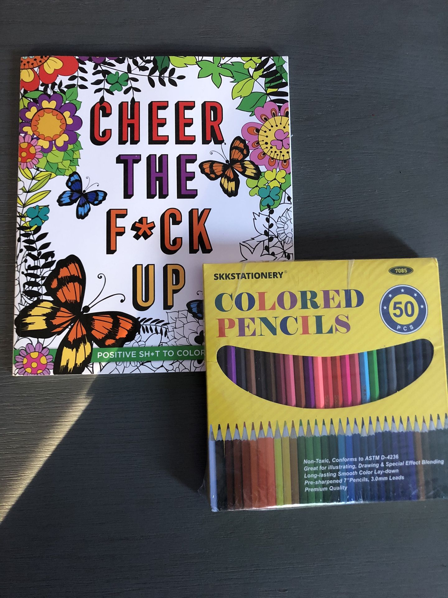 Adult Coloring Book & Colored Pencils