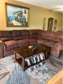 Free brown sectional