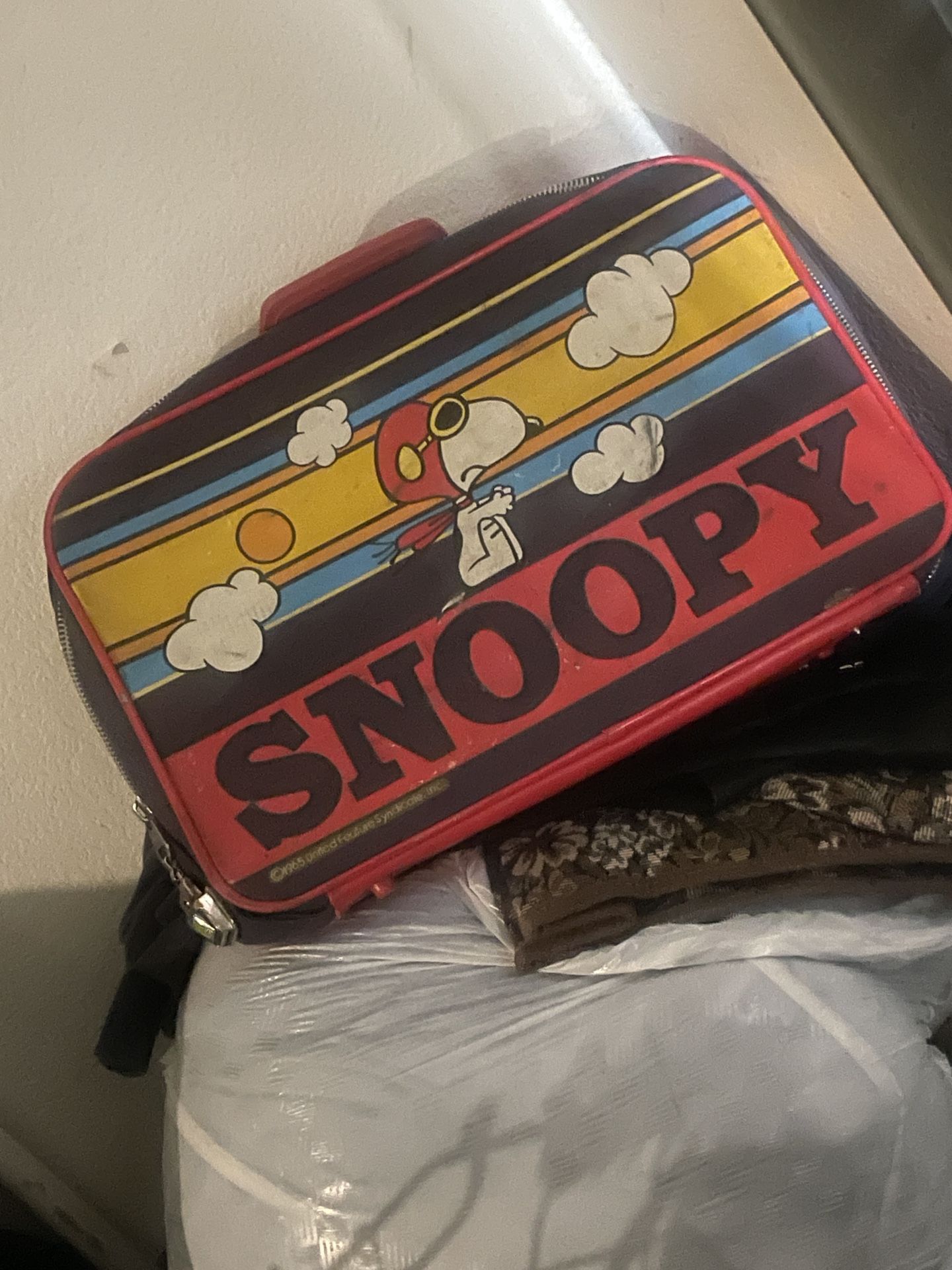Pristine Condition Vintage Snoopy Suitcase !