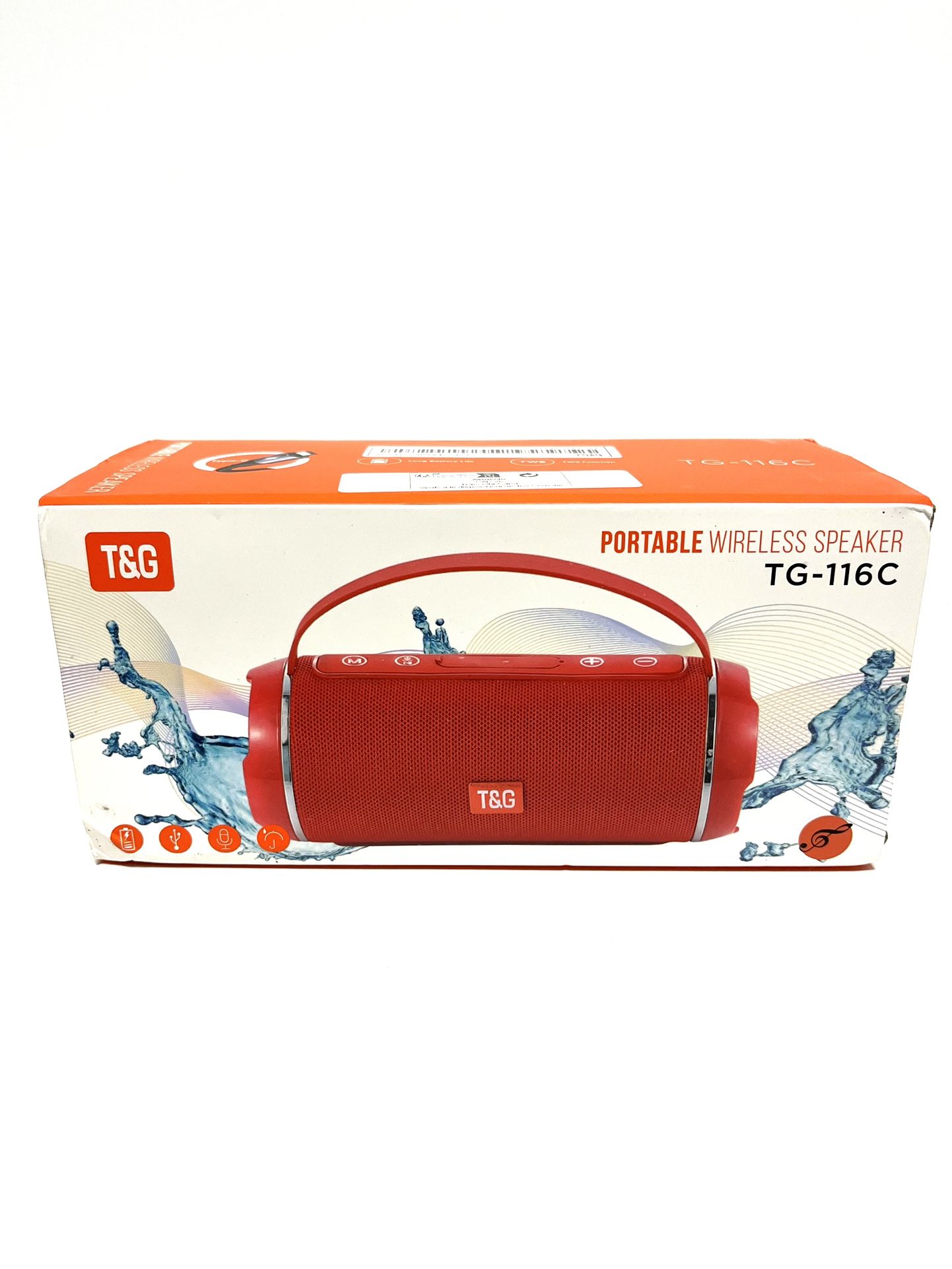 T&G Red Portable Wireless Speaker TG-116C