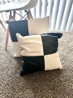 Black & White Decorative Throw Pillows (Set of 2)