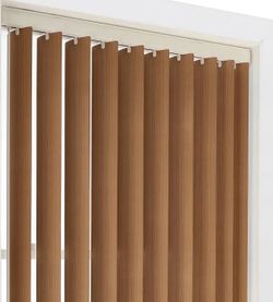 Brown Vertical Window Blinds