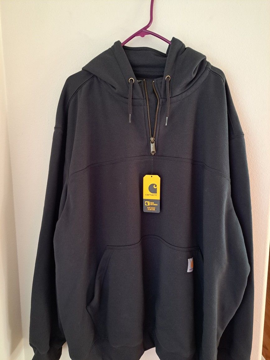 New Men's 1/4 Zip Carhartt Sweatshirt 4XL
