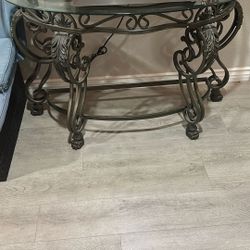 Glass End Table 