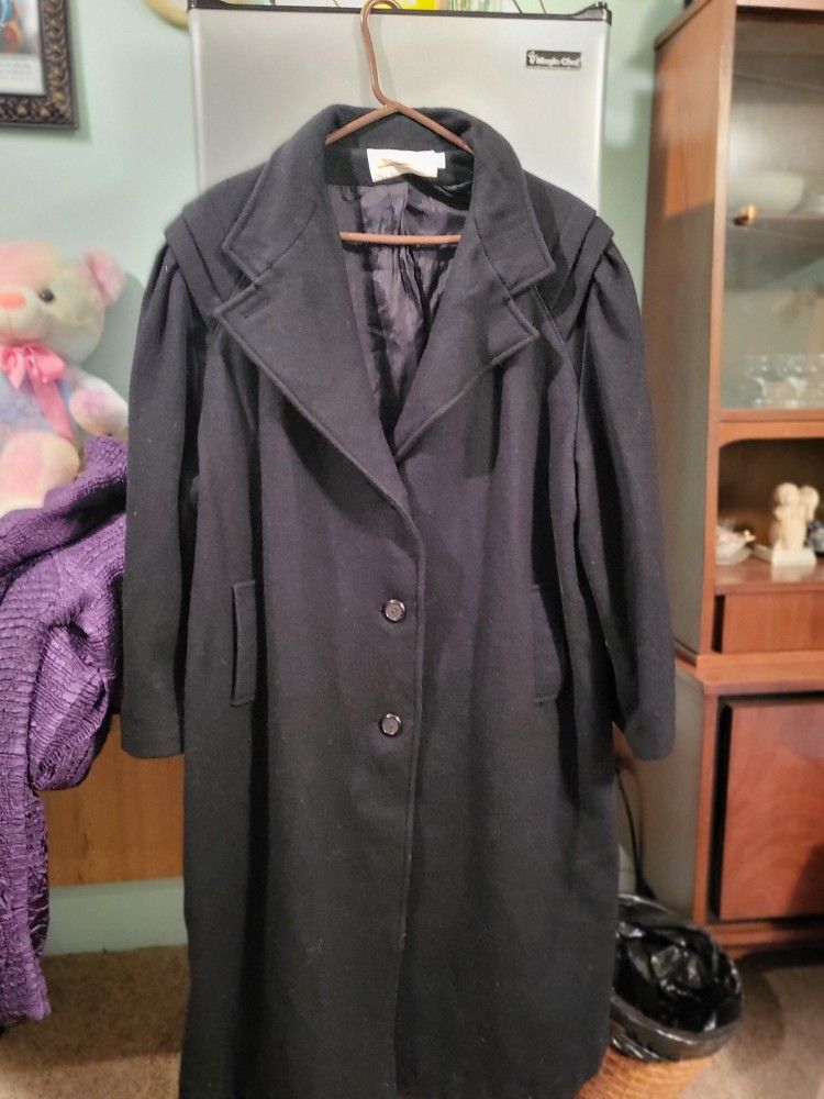 2xl Long Dress Coat Black