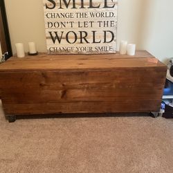 Antique Wood Trunk