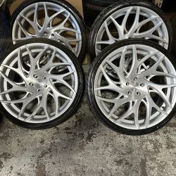 22” Dub Goat 🐐 Wheels And Tires 5x114.3 35mm 22x9 255/30/22 Venom Power Tires