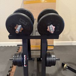 Titan Dumbbell Stand W/ Dumbbell Set