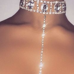 rhinestone choker sparkly 