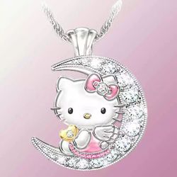 Hello Kitty Moon Pendant Necklace