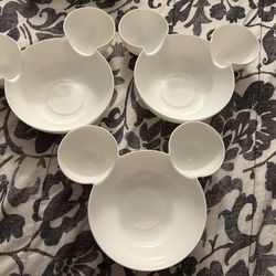 Mickey Mouse White Plastic Bowls