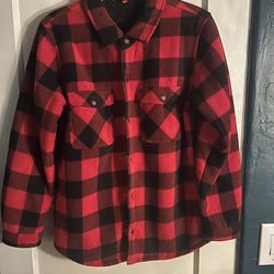Youth/ Boys  Fleece Lined Plaid Jacket- Size XL