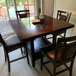 Kitchen Table & 6 Chairs - Pub Height