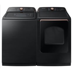 Black & Gold Samsung Washer & Dryer 