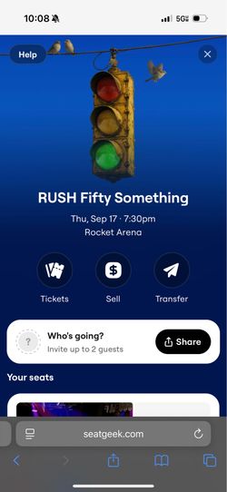 Rush Fifty something tickets