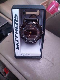 Sketchers Dual Display Leather Band Watch