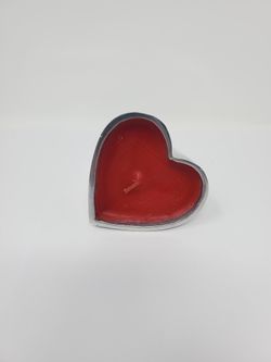 Red Heart-Shaped Candle
