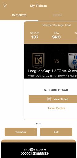 LAFC vs Queretaro Leagues Cup Tickets 2026