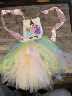 Pastel Unicorn Tutu Dress Brand New 