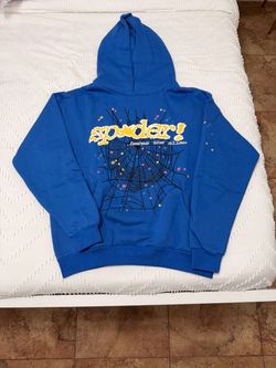 Blue Sp5der Set (Hoodie & Sweatpants)