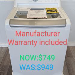 5.0cu Top Load Washer with Impeller, NeverRust Drum and TurboDrum Technology. Brand New  with Manufacturer Warranty 