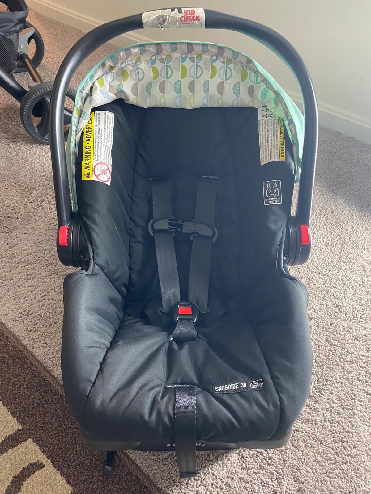 Stroller and car seat with base