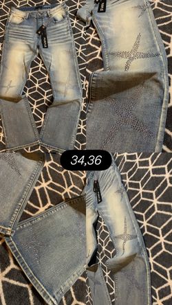 Purple Brand Jeans Flared Rhinestone 