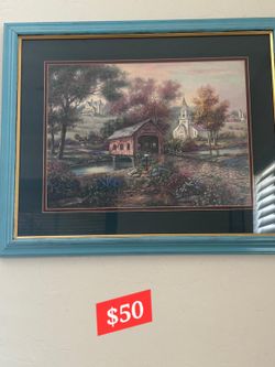 Framed Country Landscape Art Print