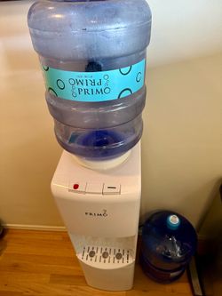 Primo plug in water dispenser with one full bottle included: hot and cold
