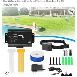 Brand New. Dog Fence,Remote Trainer,In-ground/Aboveground Dog
Containment System,(Up to 1.2 Acre) Waterproof Training Collar,
Shock&Tone Correction. 