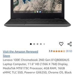Lenovo Chromebook -refurbished -excellent- see Description.