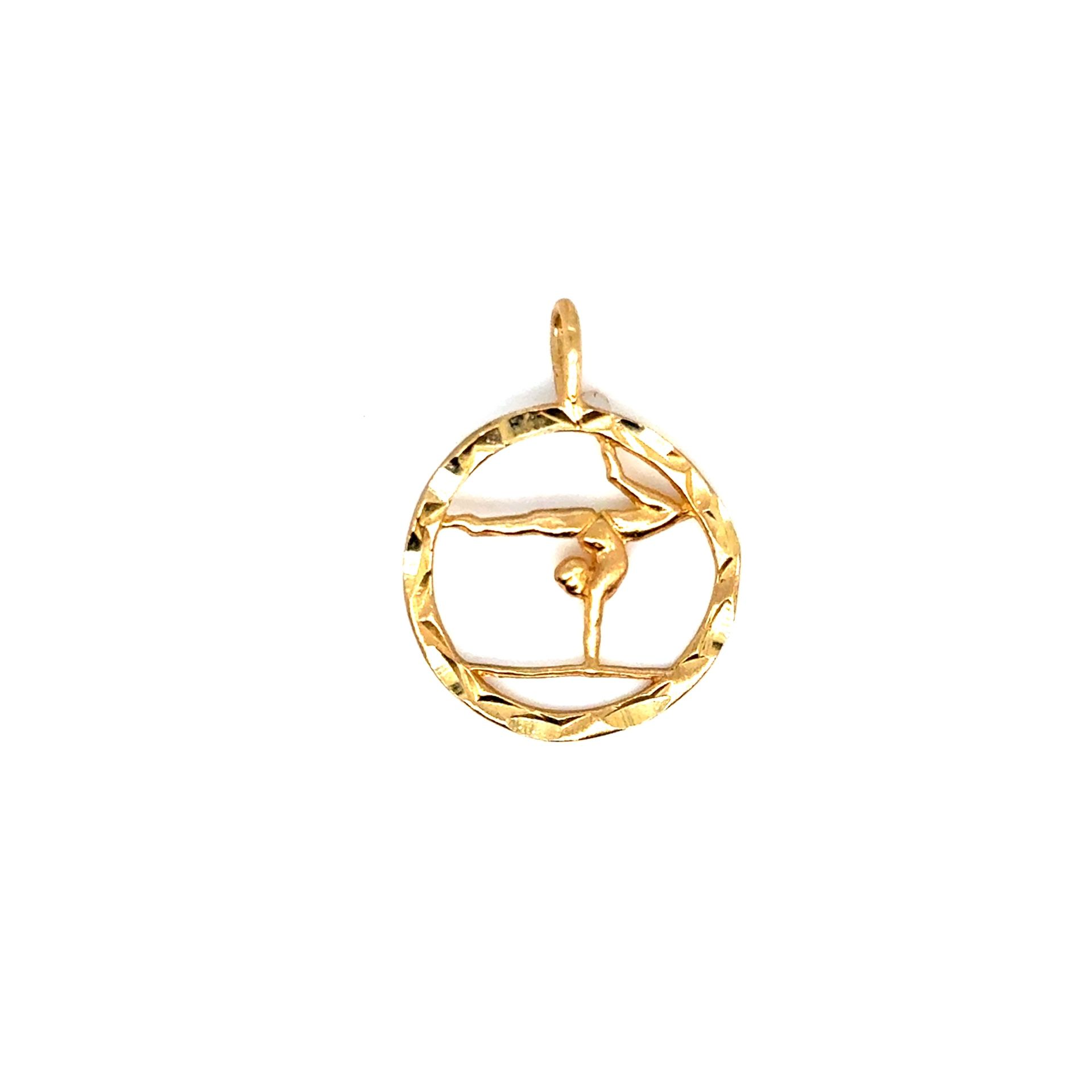 14K Gold Gymnast Pendant