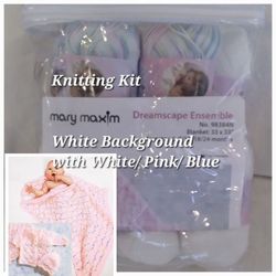 Mary Maxim White Dreamscape Ensemble Knitting Kit