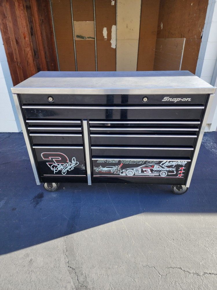 Snap On 55" 10 Drawer Double Bank Classic Tool Box Dale Earnhardt Edition