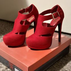 Red Marilyn Heels size 5 1/2