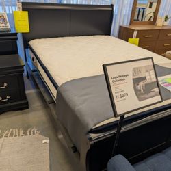 Black Finish Queen Bed Frame