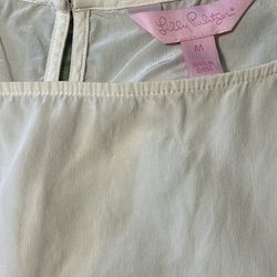 Lily Pulitzer White Blouse Medium-golden buttons On The Back