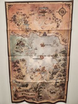 Tiny Tina's Wonderland Borderlands Cloth Land Map