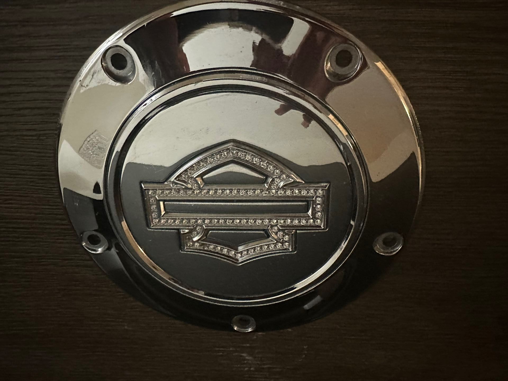 Harley Davidson Rhinestone Bar And Sheild Derby Cover