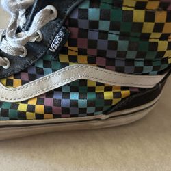 Vans Rainbow Checkered High Tops